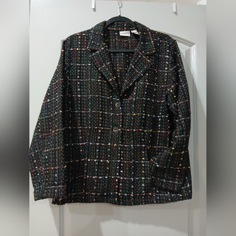 Chico's Multicolor Tweed Blazer